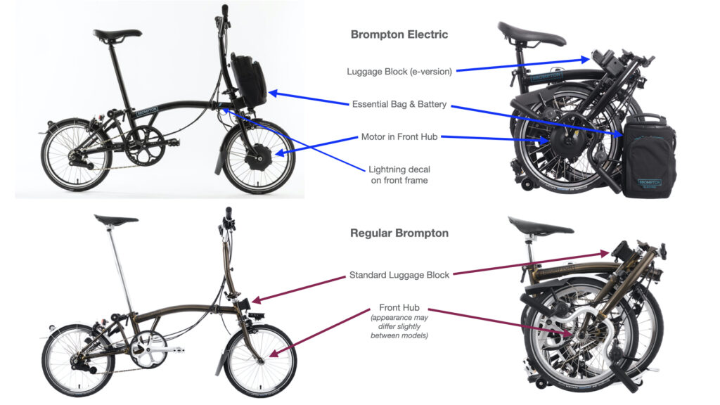 Regular Brompton vs Brompton Electric Bike Brompton Junction Melbourne
