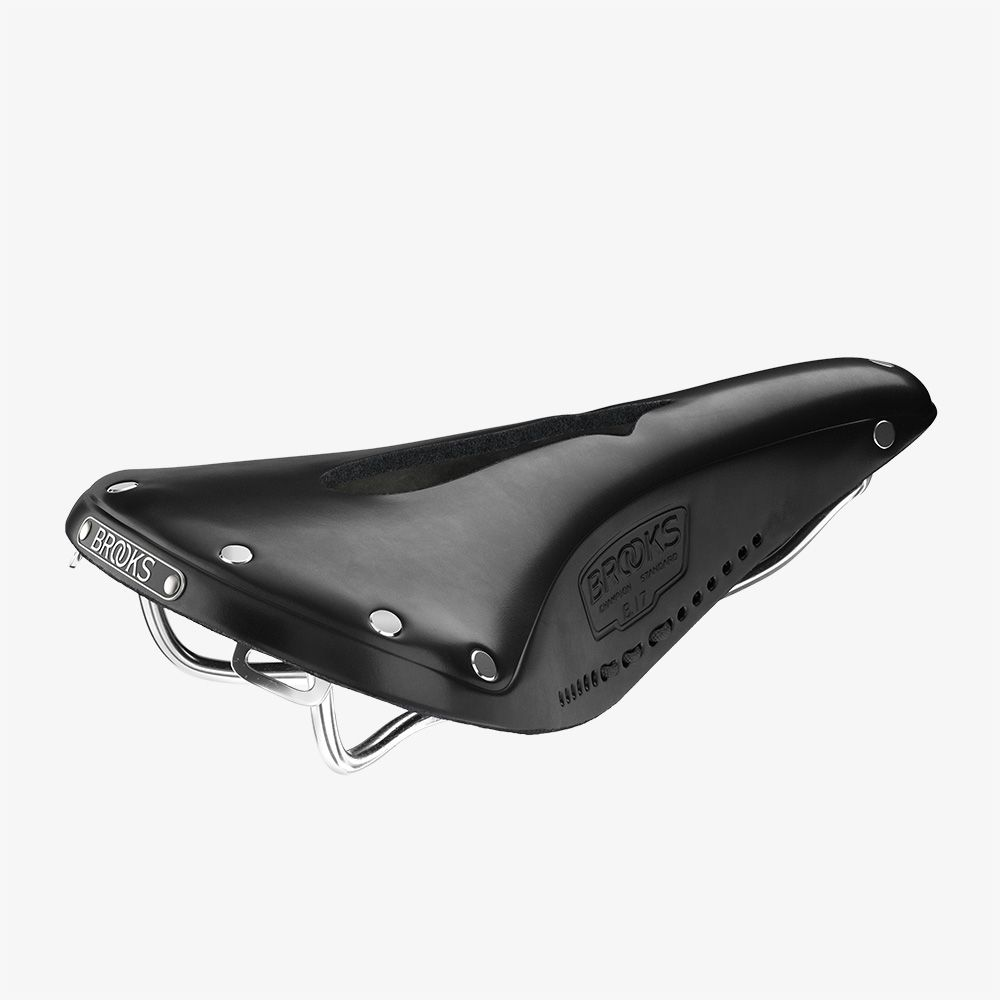Brooks Leather Saddle Black Carved (Imperial) B17 Brompton
