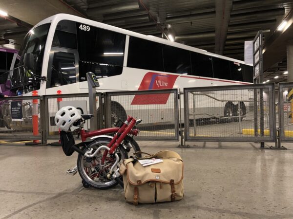 Bromptons are permitted on VLine Coach services