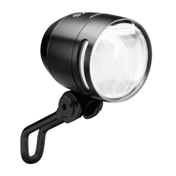 BUSCH & MULLER Dynamo LED Front Light - Alloy Lumotec IQ-XS, BLACK, DRL, Sensor, Switch, Standlight, 80LUX