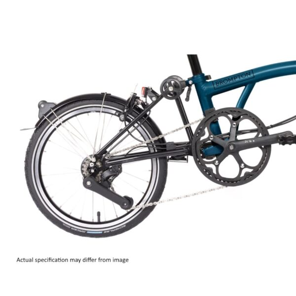Brompton Electric - C Line Explore - Ocean Blue / Black - Mid - Image 5
