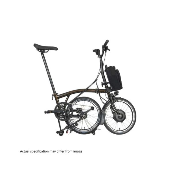 Brompton Electric - C Line Explore - Black Lacquer / Black - Mid with Roller Frame - Image 2