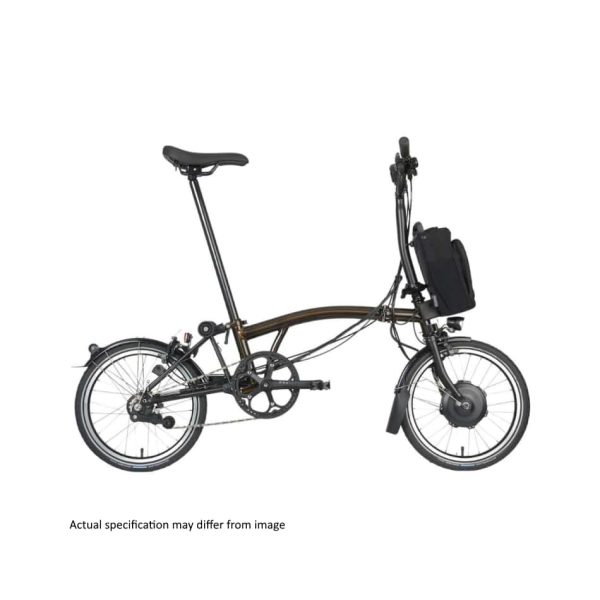 Brompton Electric - C Line Explore - Black Lacquer / Black - Mid with Roller Frame