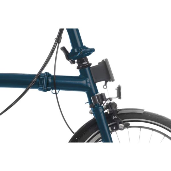 Brompton - C Line Explore - Ocean Blue - Mid with Rack - Image 6