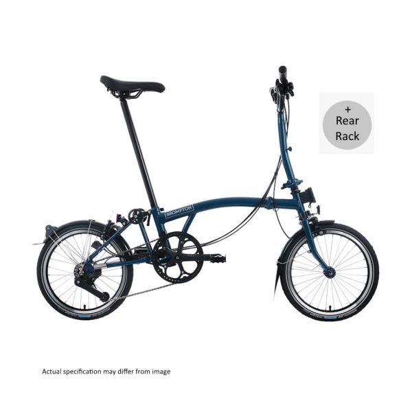 Brompton - C Line Explore - Ocean Blue - Mid with Rack