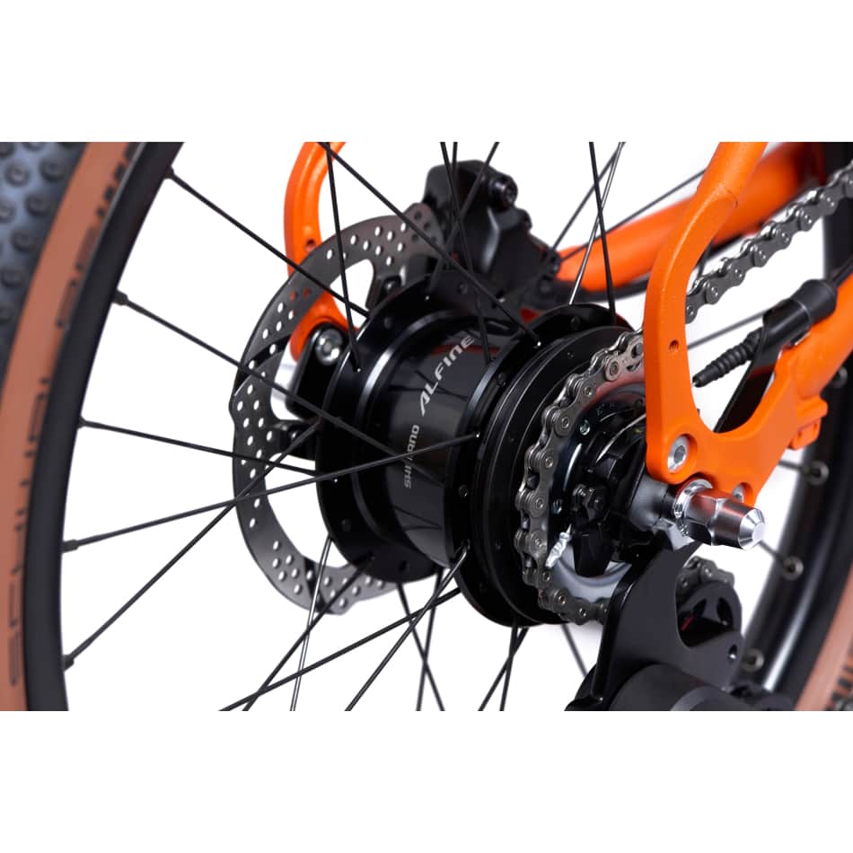G Line Brompton - Adventure Orange - LARGE - with Mudguards+Rack - Image 6
