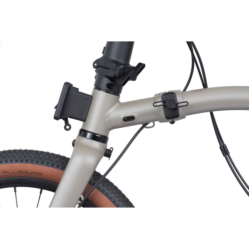 G Line Brompton - Traildust White - MEDIUM - with Mudguards+Rack - Image 4