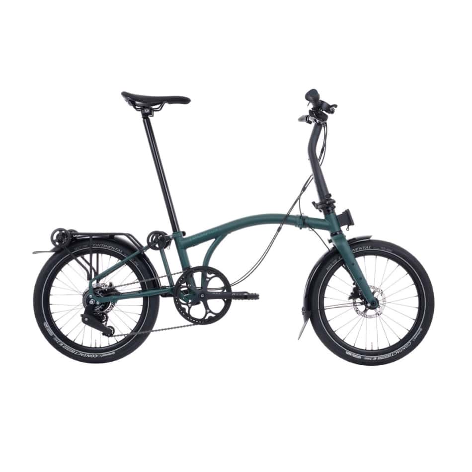 G Line Brompton - Forest Green - MEDIUM - with Mudguards+Rack