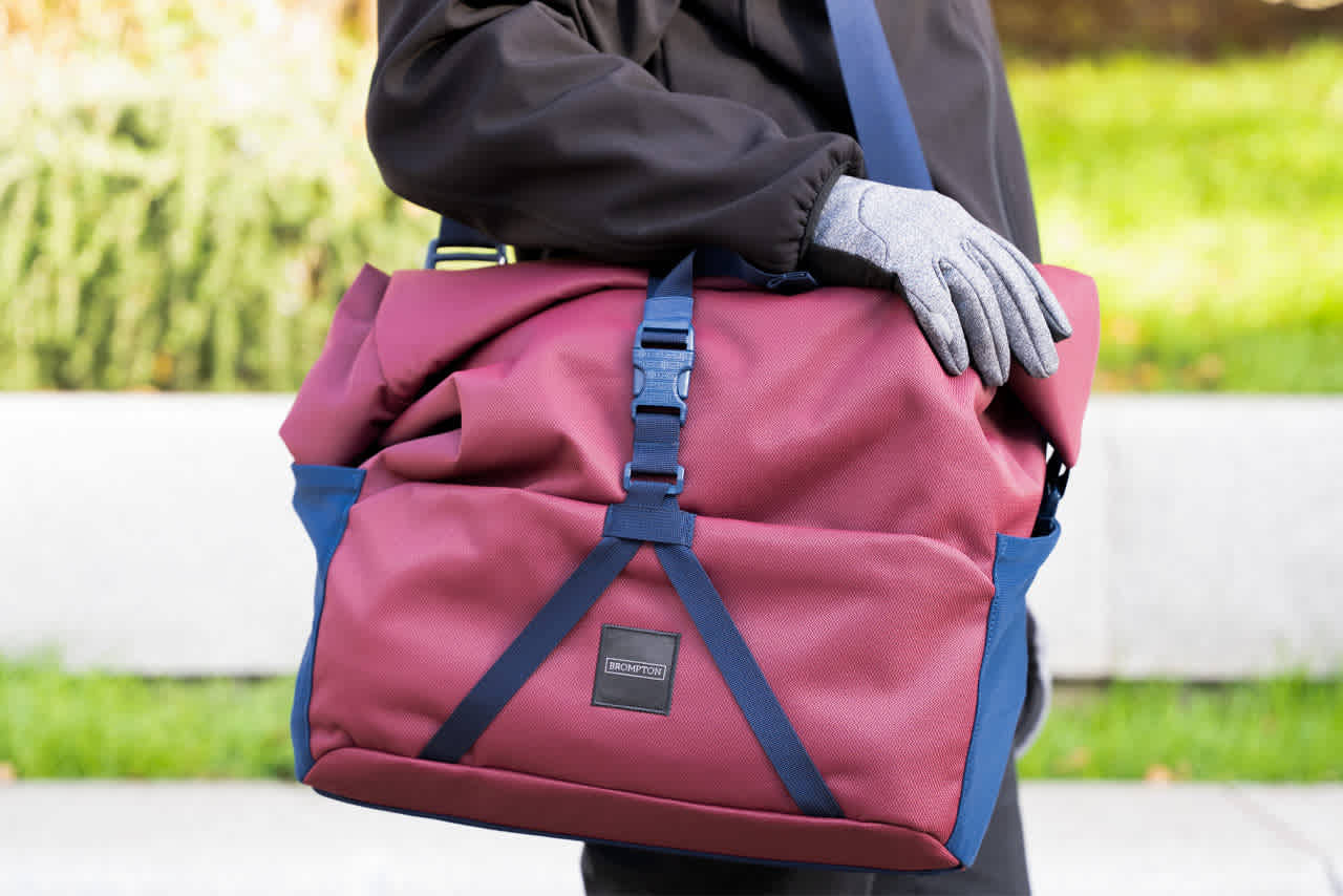 Brompton Roll Top Bag - Large - Plum - Image 4