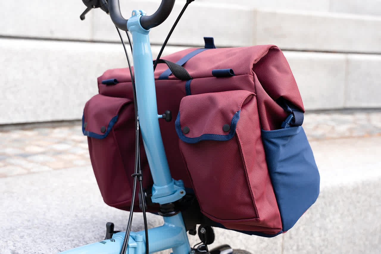 Brompton Roll Top Bag - Large - Plum - Image 5