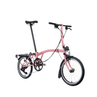 Brompton – C Line Explore – Flamingo Pink – Low with Rack